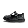 Scarpe Kick T-Bar in similpelle verniciata per bambine, nero Scarpe Kick T-Bar in similpelle verniciata per bambine, nero