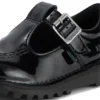 Scarpe Kick T-Bar in similpelle verniciata per bambine, nero Scarpe Kick T-Bar in similpelle verniciata per bambine, nero