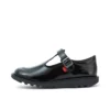 Scarpe Kick T-Bar in vernice nera da ragazza Scarpe Kick T-Bar in vernice nera da ragazza