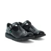 Scarpe Kick T-Bar in vernice nera da ragazza Scarpe Kick T-Bar in vernice nera da ragazza