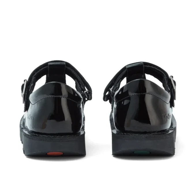 Scarpe Kick T-Bar in vernice nera da ragazza Scarpe Kick T-Bar in vernice nera da ragazza