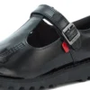 Scarpe Kick T-Bar in vernice nera da ragazza Scarpe Kick T-Bar in vernice nera da ragazza