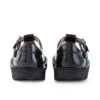 Scarpe Kick T-Bar in vernice nera per bambine Scarpe Kick T-Bar in vernice nera per bambine