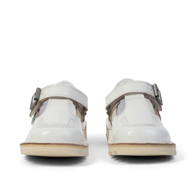 Scarpe Kick T-Bar per bambine, bianco Scarpe Kick T-Bar per bambine, bianco
