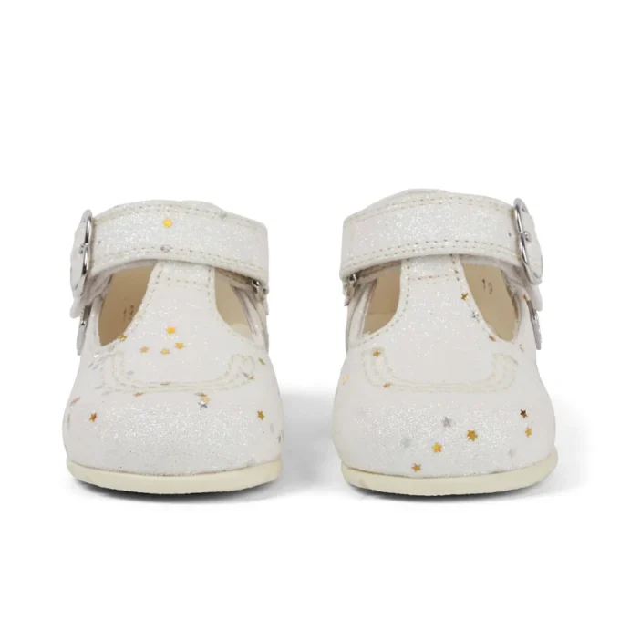 Scarpe Kick T Glitter Unisex per neonati, bianche Scarpe Kick T Glitter Unisex per neonati, bianche