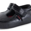 Scarpe Tovni Brogue T-Bar in vernice per bambine, nero Scarpe Tovni Brogue T-Bar in vernice per bambine, nero