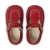 Scarpe unisex Kick T-Bar Glitter per neonati, rosse