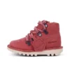 Scarpe unisex per neonati Kick Hi Explore in pelle rosa Scarpe unisex per neonati Kick Hi Explore in pelle rosa