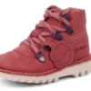 Scarpe unisex per neonati Kick Hi Explore in pelle rosa Scarpe unisex per neonati Kick Hi Explore in pelle rosa