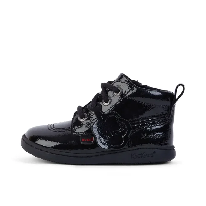 Scarpe unisex per neonati Playflex Hi in vernice stropicciata, nero Scarpe unisex per neonati Playflex Hi in vernice stropicciata, nero