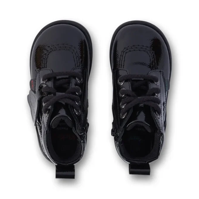 Scarpe unisex per neonati Playflex Hi in vernice stropicciata, nero Scarpe unisex per neonati Playflex Hi in vernice stropicciata, nero