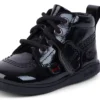 Scarpe unisex per neonati Playflex Hi in vernice stropicciata, nero Scarpe unisex per neonati Playflex Hi in vernice stropicciata, nero