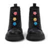 Stivaletti Kenzi da ragazza in pelle nera con ciondolo Stivaletti Kenzi da ragazza in pelle nera con ciondolo
