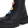 Stivaletti Kenzi da ragazza in pelle nera con ciondolo Stivaletti Kenzi da ragazza in pelle nera con ciondolo