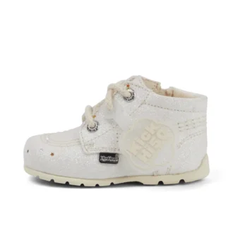Stivaletti Kick Hi Glitter Unisex per neonati – Bianco