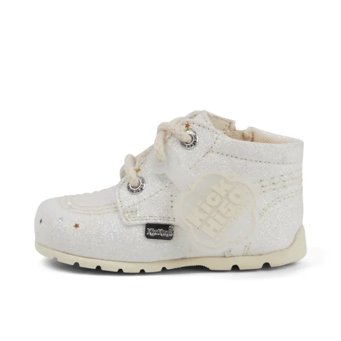 Stivaletti Kick Hi Glitter Unisex per neonati – Bianco Stivaletti Kick Hi Glitter Unisex per neonati – Bianco