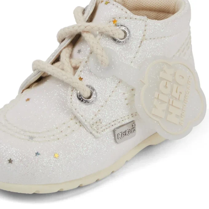 Stivaletti Kick Hi Glitter Unisex per neonati – Bianco Stivaletti Kick Hi Glitter Unisex per neonati – Bianco