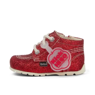 Stivaletti Kick Hi Glitter Unisex per neonati – Rosso