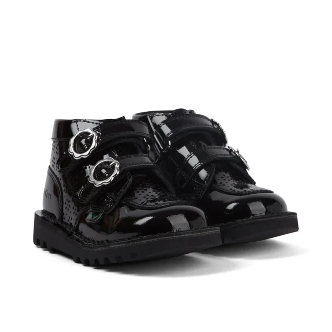 Stivaletti Kick Hi Meadow in vernice nera per neonate Stivaletti Kick Hi Meadow in vernice nera per neonate