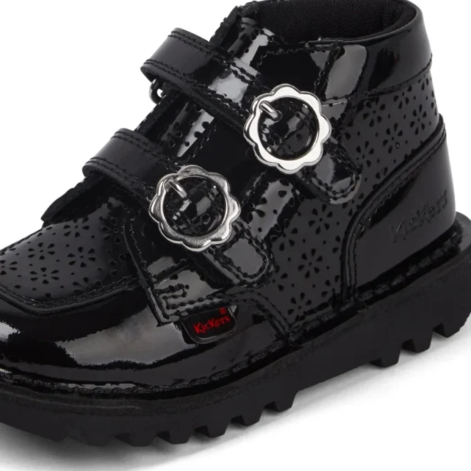 Stivaletti Kick Hi Meadow in vernice nera per neonate Stivaletti Kick Hi Meadow in vernice nera per neonate