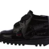 Stivaletti Kick Hi Ribbon in vernice nera per bambine Stivaletti Kick Hi Ribbon in vernice nera per bambine
