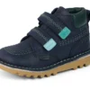 Stivaletti Kick Hi Roll ZigZag in pelle blu navy per neonati Stivaletti Kick Hi Roll ZigZag in pelle blu navy per neonati