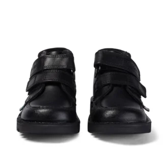 Stivaletti Kick Hi Scuff in pelle nera per neonati maschi