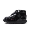 Stivaletti Kick Hi Vel Brogue in vernice nera per neonate Stivaletti Kick Hi Vel Brogue in vernice nera per neonate