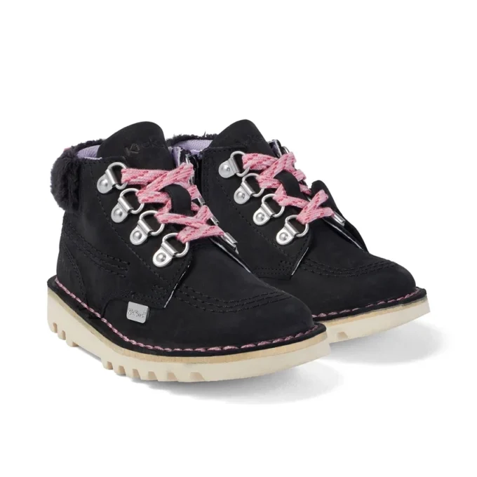 Stivaletti Kick Hi Winter in nabuk nero per bambine Stivaletti Kick Hi Winter in nabuk nero per bambine
