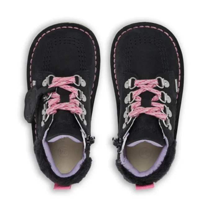 Stivaletti Kick Hi Winter in nabuk nero per bambine Stivaletti Kick Hi Winter in nabuk nero per bambine