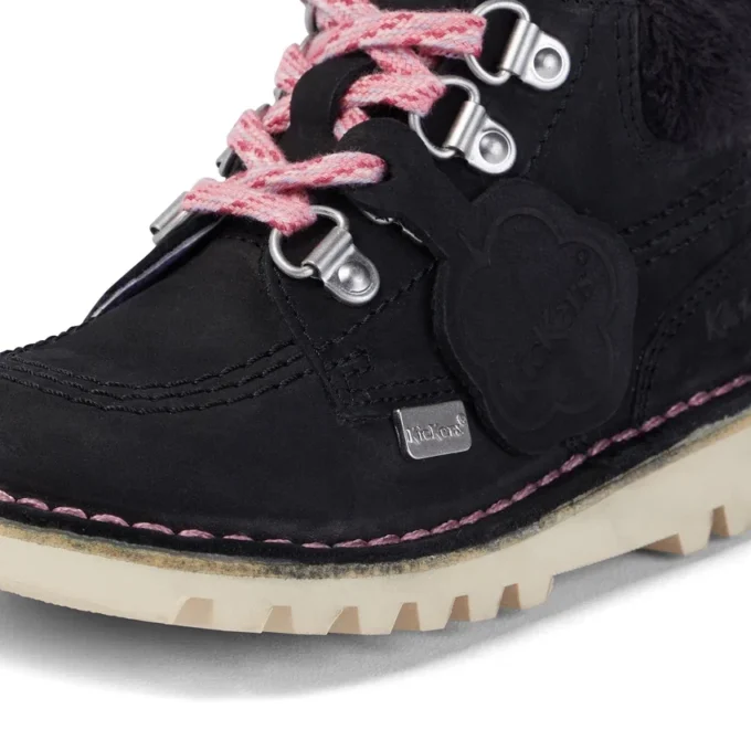 Stivaletti Kick Hi Winter in nabuk nero per bambine Stivaletti Kick Hi Winter in nabuk nero per bambine