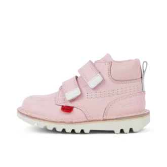 Stivaletti unisex Kick Hi Roll in pelle rosa chiaro