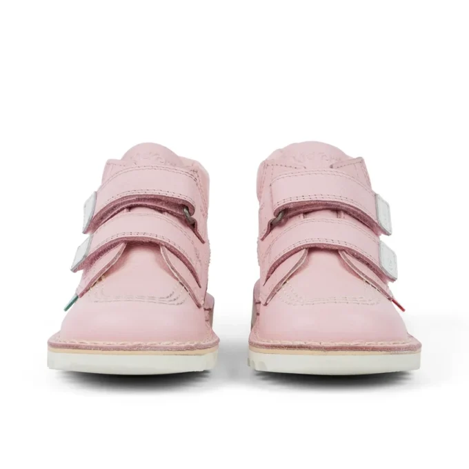 Stivaletti unisex Kick Hi Roll in pelle rosa chiaro Stivaletti unisex Kick Hi Roll in pelle rosa chiaro