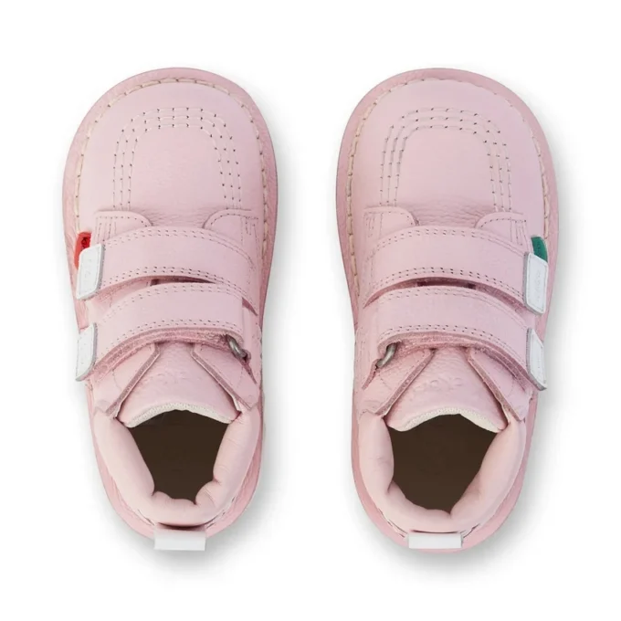 Stivaletti unisex Kick Hi Roll in pelle rosa chiaro Stivaletti unisex Kick Hi Roll in pelle rosa chiaro