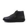 Stivaletto Kick da adulto unisex in pelle martellata nera