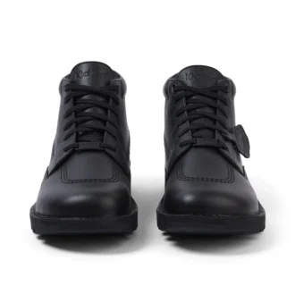 Stivaletto Kick da adulto unisex in pelle martellata nera Stivaletto Kick da adulto unisex in pelle martellata nera