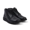 Stivaletto Kick da adulto unisex in pelle martellata nera