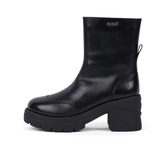 Stivali Edie da donna in pelle nera Stivali Edie da donna in pelle nera