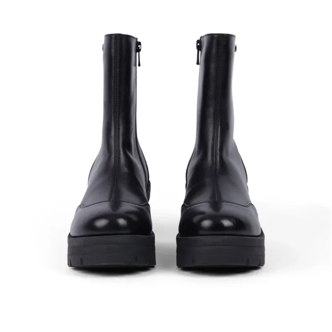 Stivali Edie da donna in pelle nera Stivali Edie da donna in pelle nera