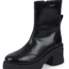 Stivali Edie da donna in pelle nera Stivali Edie da donna in pelle nera