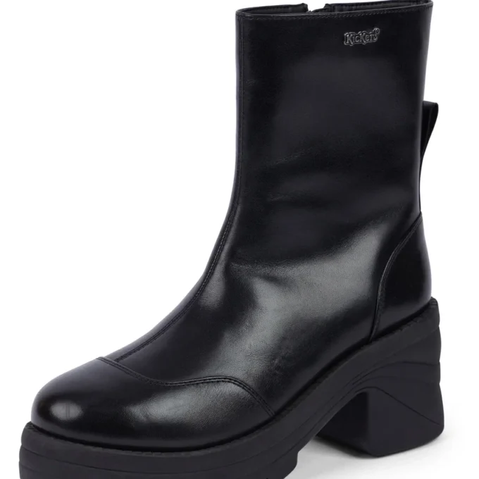 Stivali Edie da donna in pelle nera Stivali Edie da donna in pelle nera