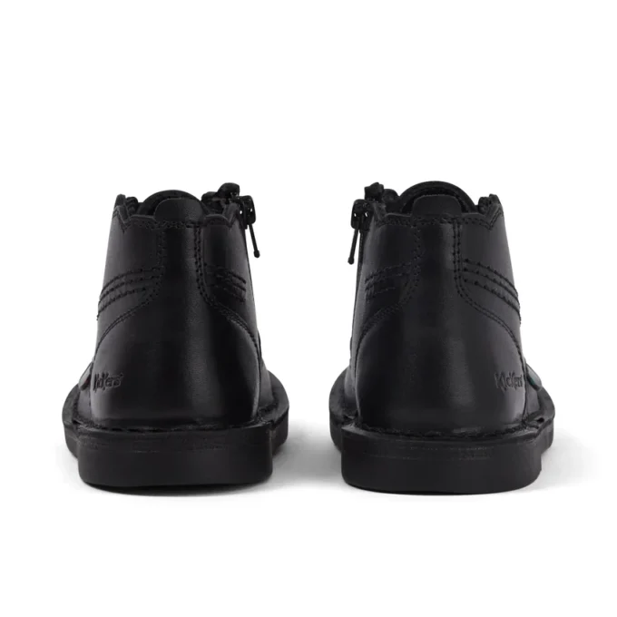 Stivali in pelle Adlar Hi Scallop per bambine, neri Stivali in pelle Adlar Hi Scallop per bambine, neri