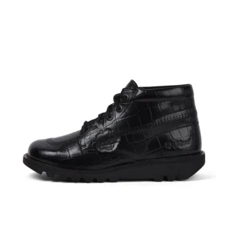 Stivali Kick Hi Croc in pelle per adulti unisex, nero Stivali Kick Hi Croc in pelle per adulti unisex, nero