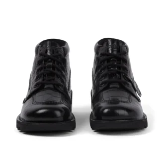 Stivali Kick Hi Croc in pelle per adulti unisex, nero Stivali Kick Hi Croc in pelle per adulti unisex, nero