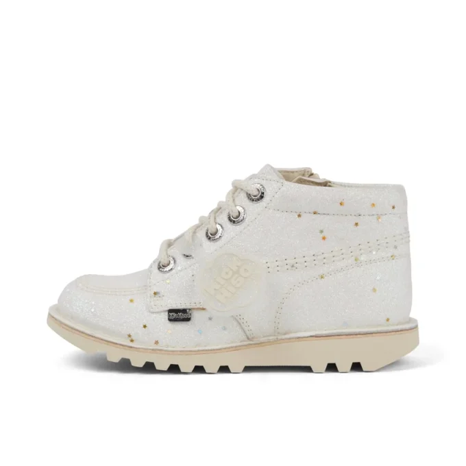 Stivali Kick Hi Glitter da bambino/bambina, bianchi Stivali Kick Hi Glitter da bambino/bambina, bianchi