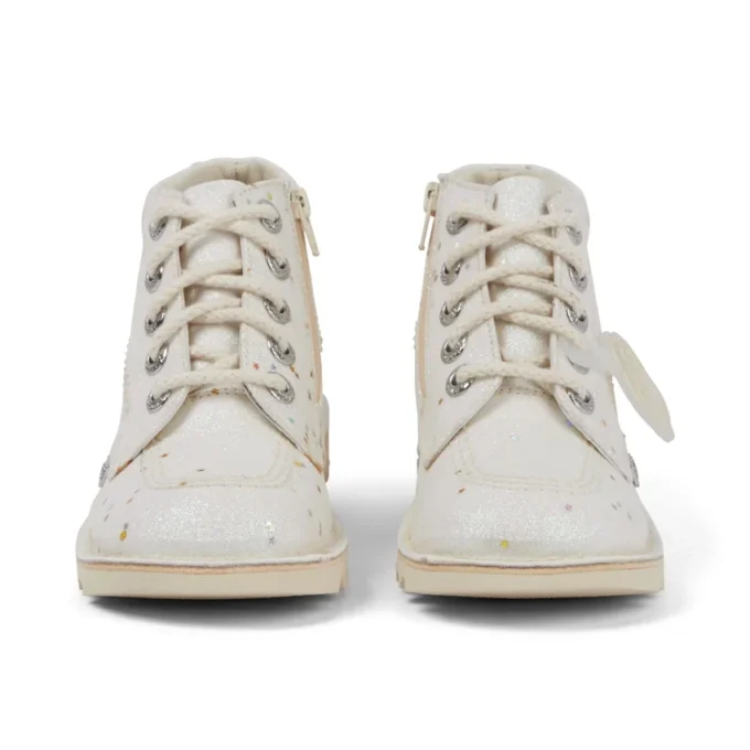 Stivali Kick Hi Glitter da bambino/bambina, bianchi Stivali Kick Hi Glitter da bambino/bambina, bianchi