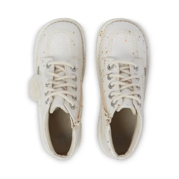 Stivali Kick Hi Glitter da bambino/bambina, bianchi Stivali Kick Hi Glitter da bambino/bambina, bianchi