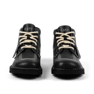 Stivali Kick Hi in pelle martellata Mains Grigio per adulti unisex