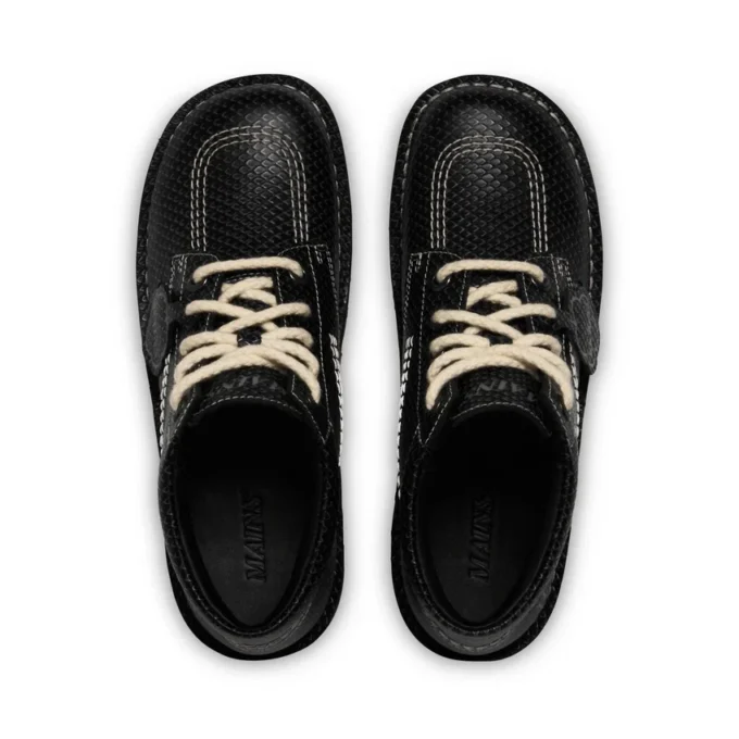 Stivali Kick Hi in pelle martellata Mains Grigio per adulti unisex