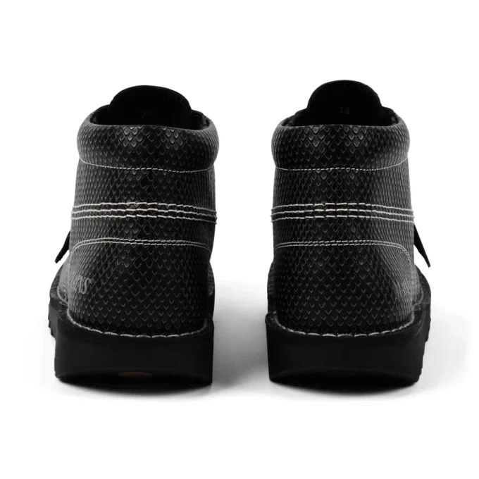 Stivali Kick Hi in pelle martellata Mains Grigio per adulti unisex